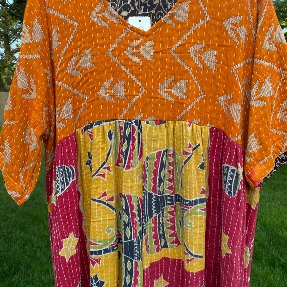 OOAK Mia Kantha Maxi Dress - Picture 2 of 3